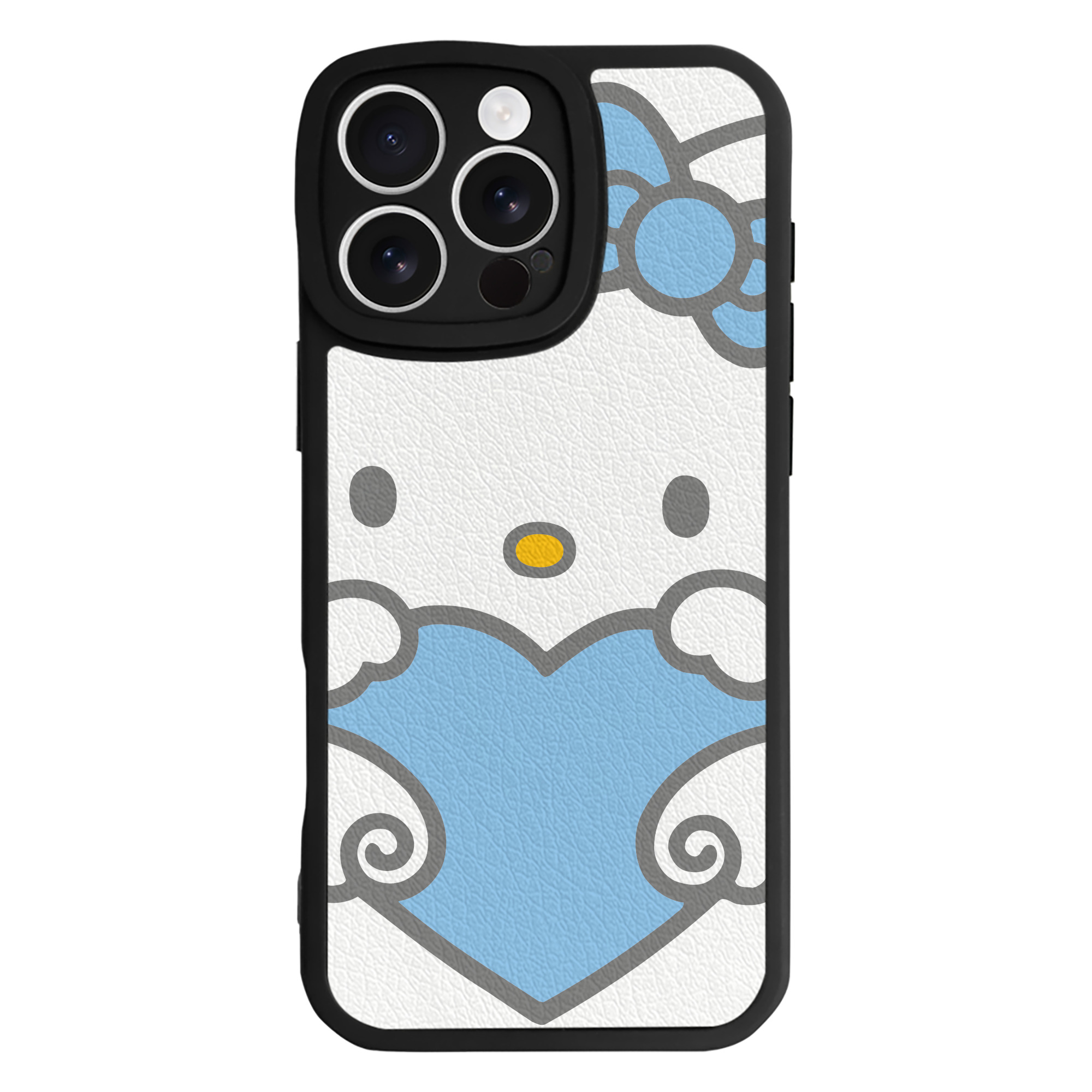 （画像用） Hello Kitty ハローキティ 【iPhone 16シリーズ対応】シリコンスマホケース（レザー調） 材質：シリコン
